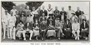 Images Dated 30th June 2020: Group photo of players and ladies at the RAF Club Cricket Week, Eastbourne