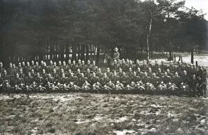Pickelhaube Gallery: Group photo, Prussian soldiers at training camp, WW1