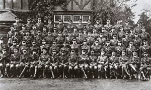 Auerbach Collection: Group photo, Royal Fusiliers reserve battalion, WW1