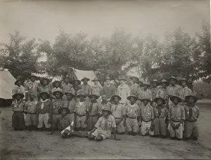 Group photo of scouts and leaders, Ghana, West Africa
