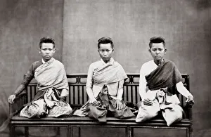 Group of priest or officials Siam, Thailand