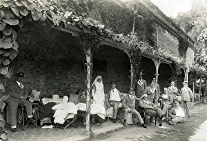 Admitted Collection: Group on rear verandah, Quex Park