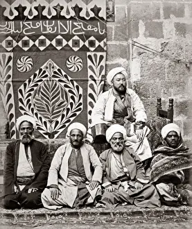 Leaders Prints: Group of religious leaders, Egypt, circa 1880. Date: circa 1880