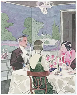 Group in a Restaurant
