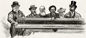 Viewing Prints: A group of Royal Academicians looking through a pile of doubtfuls