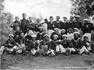 Barbados Prints: Group of seamen, St. Thomas, West Indies 1873