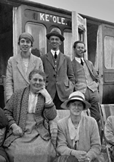 Adapted Gallery: Group of five smiling holidaymakers