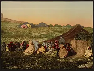 Wandering Prints: Group of wandering Arabs, Tunis, Tunisia