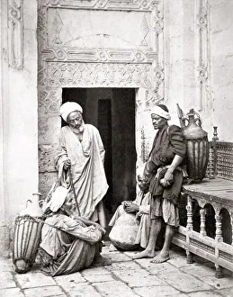 Carriers Prints: Group of water carriers, Cairo, Egypt, c. 1880 s