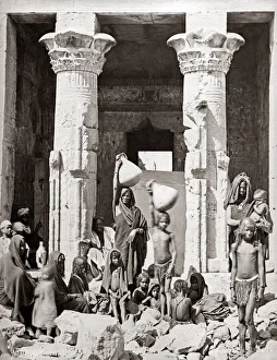 New Images May Collection: Group of women and children, Egypt circa 1880. Date: circa 1880