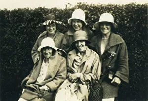 Images Dated 7th April 2020: A group of five women posing for a photograph in the 1920s, all in hats