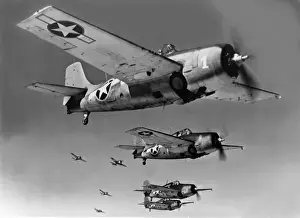 Grumman Prints: Grumman F4F-4 Wildcat -came into service just in time t