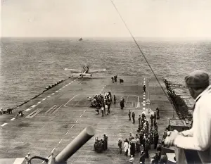 Hellcat Prints: A Grumman Hellcat pilotless aircraft is catapulted away