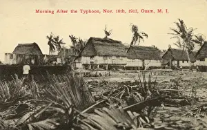 Typhoon Prints: Guam - Houses undamaged after Typhoon