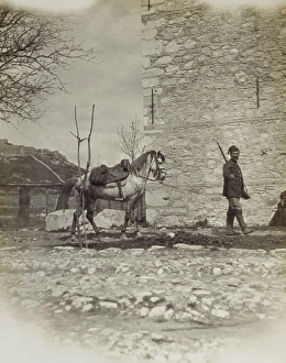 Guard leading a horse - Selcuk, Turkey - Ephesus Guard leading a horse - Selcuk, Turkey - Ephesus