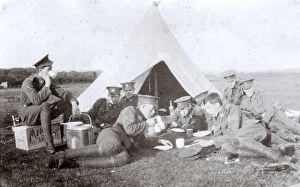 Images Dated 25th January 2017: Guard tent at Petersfield OTC Camp, WW1