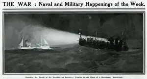 Searchlight Prints: Guarding the mouth of the Humber by G. H. Davis