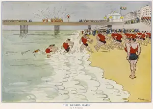 Bathe Prints: The Guards Bathe by H. M. Bateman