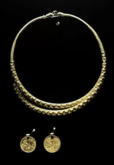 Treasures Gallery: Gudme. Home of the gods. 3rd-7th century. Gold jewerly. Gold