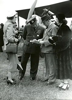 Waltham Prints: Guests in front of the Sopwith Pup belonging to the Shut?