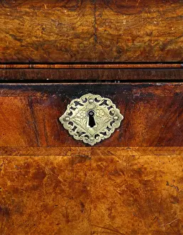 Walnut Prints: Guilbaud Writing Cabinet, detail