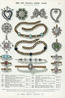 Ten guinea jewels: brooch, pendant, bracelet and ring