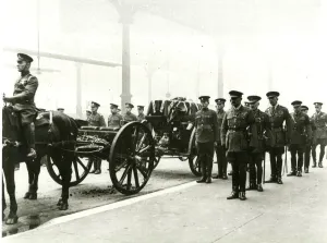Draped Prints: Gun carriage and soldiers at funeral of Unknown Warrior