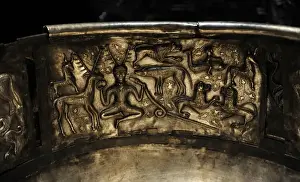 The Gundestrup cauldron. Silver vessel. 200 BC and 300 AD. H