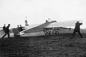 Hendon Prints: Gustav W Hamel Preparing for a Flight from Hendon, UK in?