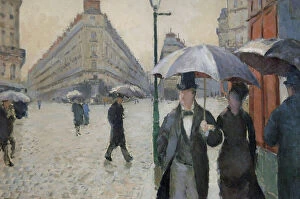 Images Dated 22nd April 2021: Gustave Caillebotte - Paris Street; Rainy Day, 1877