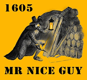 Explosives Gallery: Guy Fawkes - T-shirt / poster print design