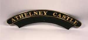 GWR nameplate for the Athelney Castle