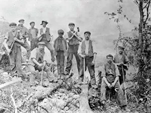 Pembrokeshire Collection: GWR navvies, Treffgarne, Pembrokeshire, South Wales