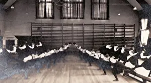 Gymnastic Prints: Gymnastic display in gymnasium