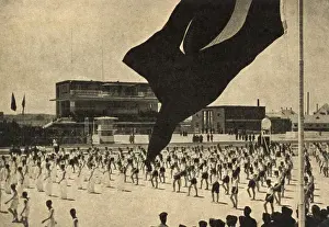 Synchronised Prints: Gymnastics Demonstration in the Stadium, Ankara Turkey