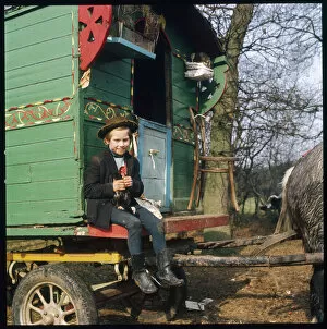 Gypsy Collection: Gypsy Boy with Hen 1973