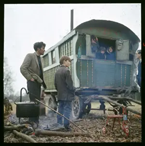 Gypsy Family & Caravan