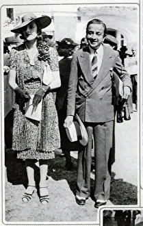 Atherton Prints: H. H. The Maharajah of Rajpipla with Miss Ella Atherton