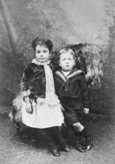 H. L. Oakley as a child with sister