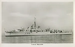 Egret Prints: H. M. S. Pelican (F86) - Egret-class sloop