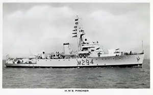 Wolff Prints: H. M. S. Pincher - Algerine-Class Fleet Minesweeper