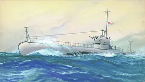 Bannister Prints: H. M. Submarine Pandora, naval ships