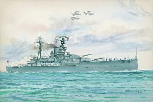 Bannister Prints: H. M.s Royal Oak, naval ships