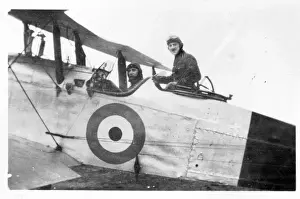 H. O. Tomblin, pilot, sat in a fleet Air Arm Airco DH. 9A