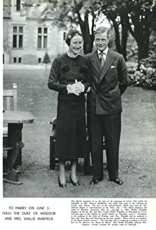 Statement Prints: H. R. H the Duke of Windsor and Mrs Wallis Warfield may 1937