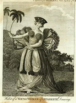 1793 Collection: Habit of a Young Woman of Otaheite Dancing