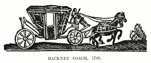 A hackney coach Date: 1709