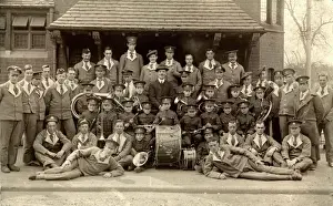 Nearby Prints: Hackney Homes Band and Soldiers at Budworth Hall, Ongar, Ess