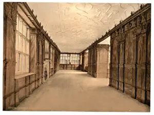 Haddon Prints: Haddon Hall, the ball room, Derbyshire, England