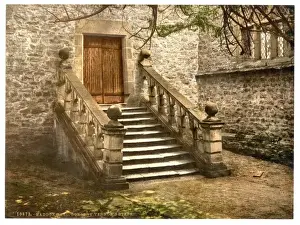 Haddon Prints: Haddon Hall, Dorothy Vernons Steps, Derbyshire, England